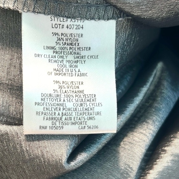 Xscape,Metallic Ruffle Satin Cocktail Silver Elegant Gray Satin Dress,EUC,Size 4 - Picture 7 of 13